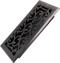 4x10 Inches Heavy Duty Walkable Floor Register - Easy Adjust Air Supply Lever Decorative Floor Vent Covers - Savannah Design