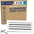 4x12 Inch (Duct Opening) Aluminum 1-Way Air Flow Vent – HVAC Vent Cover for Wall or Ceiling – Quiet HVAC Wall Register with