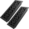 4x12 Inches 2 Pack Heavy Duty Walkable Floor Register - Easy Adjust Air Supply Lever Vents - Charlotte Design - Vent Cover