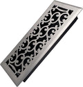 4x12 Inches Heavy Duty Walkable Floor Register - Easy Adjust Air Supply Lever Decorative Floor Vent Covers - Savannah Design