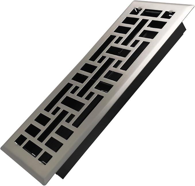 4x12 Inches Heavy Duty Walkable Floor Register Easy Adjust Air Supply Lever Floor Vents - Seattle Design - Vent Cover for