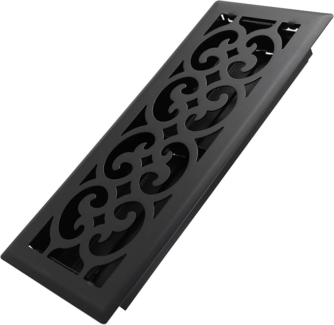 4x12 Inches Heavy Duty Walkable Floor Register Easy Adjust Air Supply Lever Floor Vents - Charlotte Design - Vent Cover for