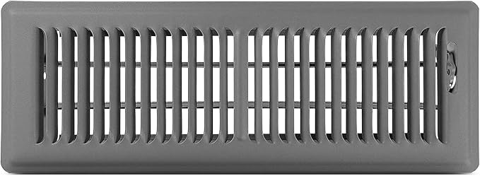 4x14 Floor Register – Storm Gray Heavy Duty Metal Floor Vent Cover for Home Floors - Premium Forced Air Vent Covers, product