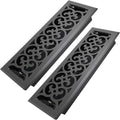 4x14 Inches 2 Pack Heavy Duty Walkable Floor Register Easy Adjust Air Supply Lever Floor Vents - Charlotte Design - Vent