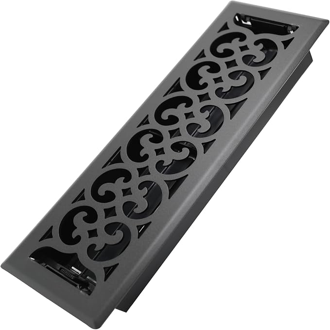 4x14 Inches Heavy Duty Walkable Floor Register Easy Adjust Air Supply Lever Floor Vents - Charlotte Design - Vent Cover for