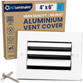 4x6 Inch (Duct Opening) Aluminum 1-Way Air Flow Vent – HVAC Vent Cover for Wall or Ceiling – Quiet HVAC Wall Register with