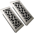 4x8 Inches Air Floor Vents Register Ease Adjust Air Flow Savannah Design-Heavy Duty Walkable Steel Decorative Vent Covers for