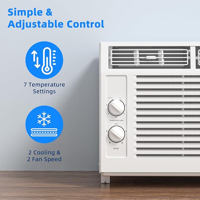 5,000 BTU Small Window Air Conditioner Unit Cool Up to 150 Sq.ft, Window AC Unit with Cool and Fan Mode, Quiet, alternate