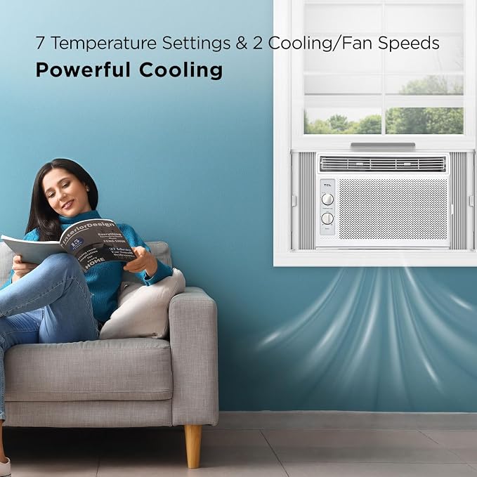 5,000 BTU Window Air Conditioner, 150 Sq. Ft., Easy-to-Use, Reusable Filter, Compact Design - H5W33M, alternate product view