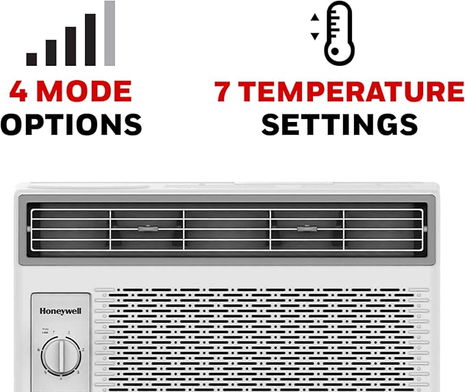 5,000 BTU Window Air Conditioner, Adjustable Thermostat, 7 settings, Quiet, 150 sq ft Coverage, alternate product view 5