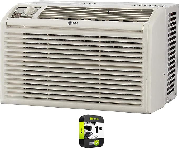 5,000 BTU Window Air Conditioner for Small Rooms & Bedrooms, Cools 150 Sq. Ft., Quiet Operation, Easy Manual Controls, 115V