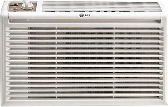 5,000 BTU Window Air Conditioner for Small Rooms & Bedrooms, Cools 150 Sq. Ft., Quiet Operation, Easy Manual Controls, 115V