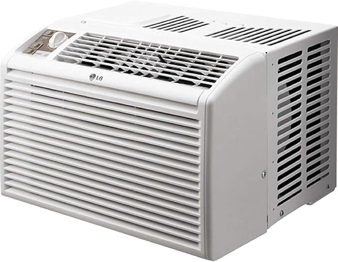 5,000 BTU Window Air Conditioner for Small Rooms & Bedrooms, Cools 150 Sq. Ft., Quiet Operation, Easy Manual Controls, 115V
