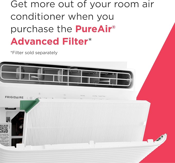 5,000 BTU Window Air Conditioner with Remote Control, Cools Up to 150 Sq. Ft., Quiet Operation, Eco Mode, 3 Fan Speeds, Auto