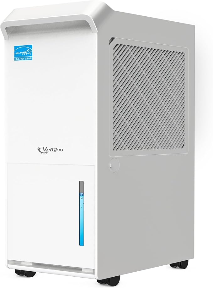 5,000 Sq.Ft Most Efficient Energy Star 2024 Dehumidifier with Pump, Max 100 Pint/D Smart Compressor Dehumidifier for Basement