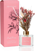 5.7 fl oz Pink Peony Reed Diffuser Set, Glass Bottle with Preserved Flowers, Valentine’s Gift for her, product image