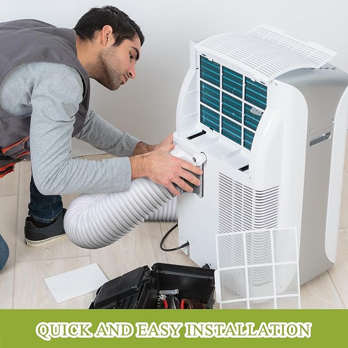 5.9'' Diameter 98'' Long Portable Air Conditioner Hose with Square Exhaust Hose Tube Adapter Portable Air, alternate view 7