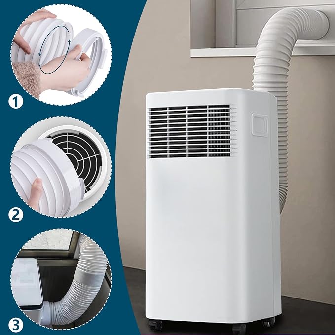 5.9 Inch Portable Air Conditioner Exhaust Hose Coupler Mobile Air Conditioning Accessories for AC Exhaust Hose Coupler