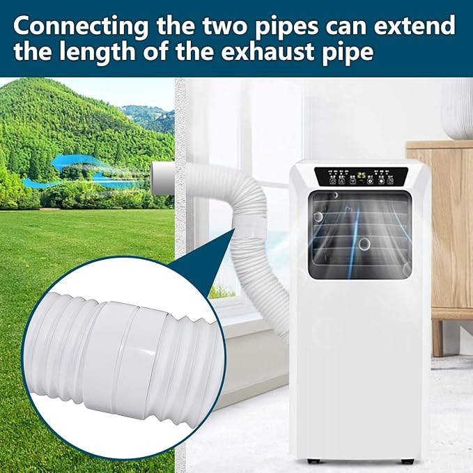 5.9 Inch Portable Air Conditioner Exhaust Hose Coupler Mobile Air Conditioning Accessories for AC Exhaust Hose Coupler