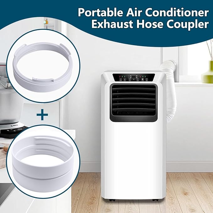 5.9 Inch Portable Air Conditioner Exhaust Hose Coupler Mobile Air Conditioning Accessories for AC Exhaust Hose Coupler