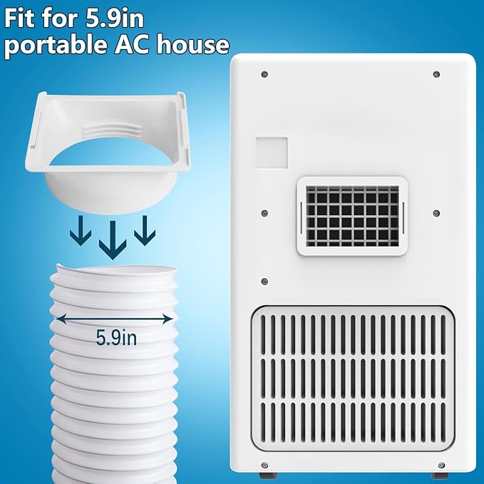 5.9 Inch Portable Air Conditioner Exhaust Hose Coupler Mobile Air Conditioning Accessories for AC Exhaust hose coupler