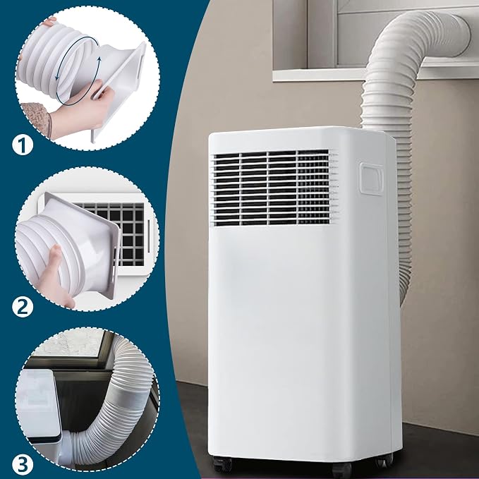 5.9 Inch Portable Air Conditioner Exhaust Hose Coupler Mobile Air Conditioning Accessories for AC Exhaust hose coupler