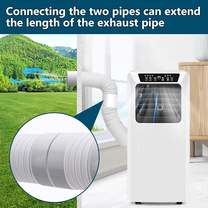 5.9 Inch Portable Air Conditioner Exhaust Hose Coupler Mobile Air Conditioning Accessories for AC Exhaust hose coupler