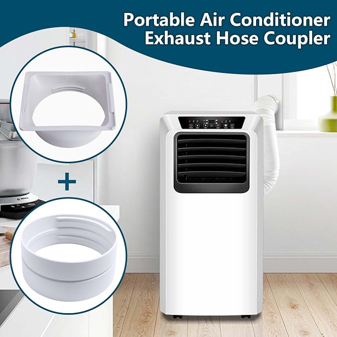 5.9 Inch Portable Air Conditioner Exhaust Hose Coupler Mobile Air Conditioning Accessories for AC Exhaust hose coupler