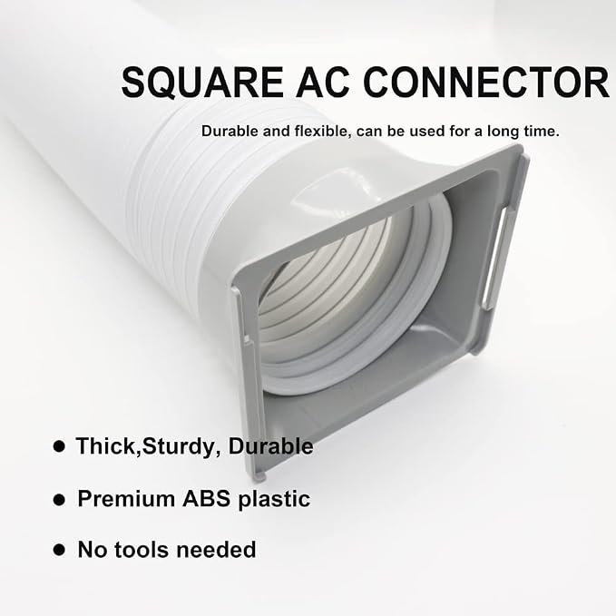 5.9 inch Portable Air Conditioner Exhaust Hose Coupler Window Adapter A/C Connector, Portable AC Hose Connector, alternate