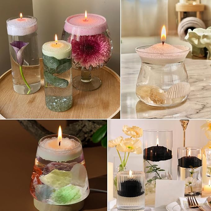 5 Color DIY Sand Wax Candle Making Kit – Refillable Pearled Wax with Candle Wicks, Scented Candle Supplies for Halloween