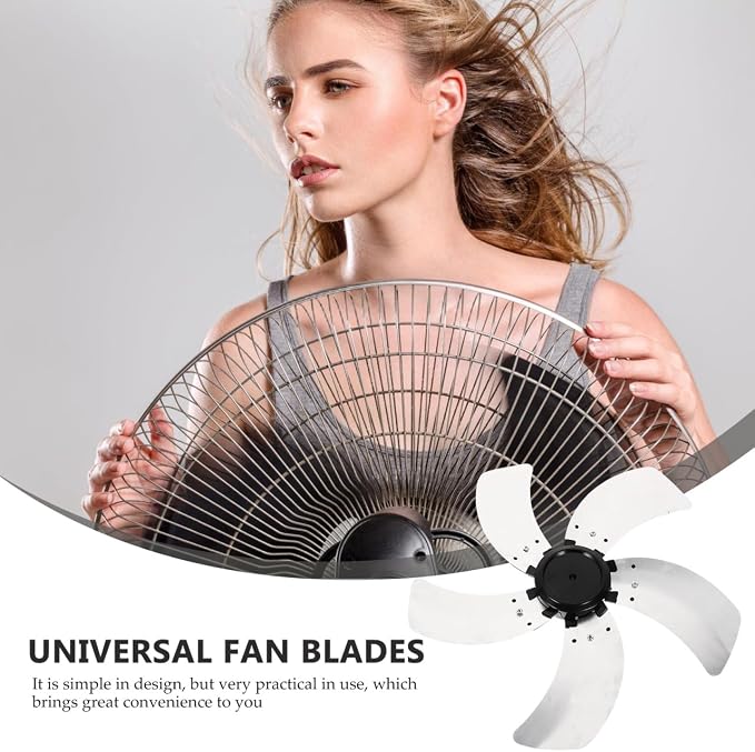 5 Floor Fan Blade Universal Fan Blades Table Repair Part Outdoor Leaves Pedestal s Vertical Oscillating White Leaf Ceiling