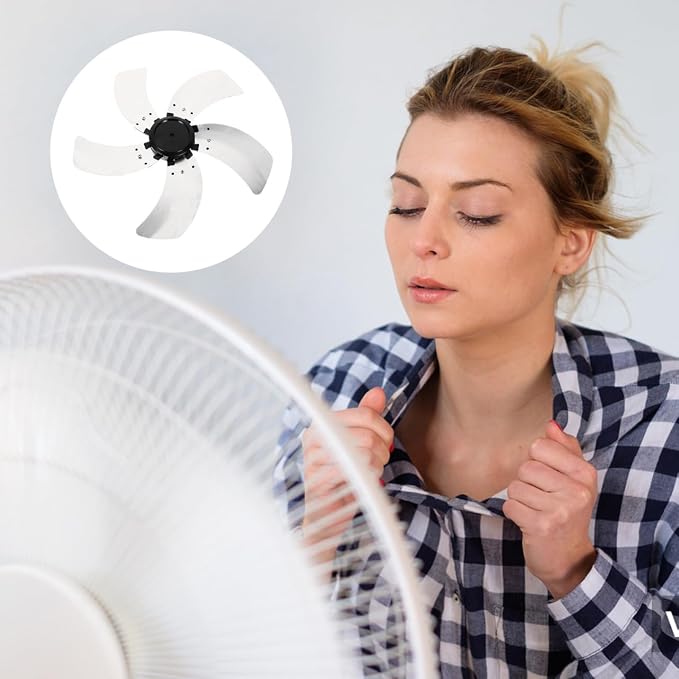 5 Floor Fan Blade Universal Fan Blades Table Repair Part Outdoor Leaves Pedestal s Vertical Oscillating White Leaf Ceiling