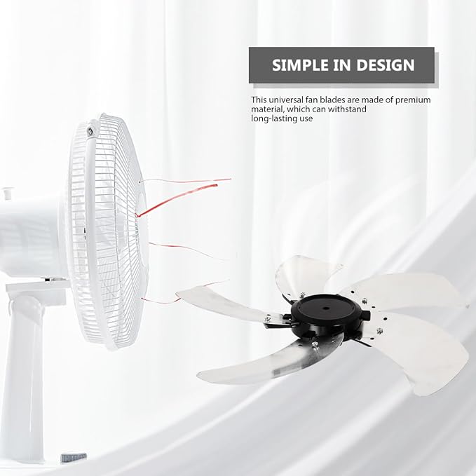 5 Floor Fan Blade Universal Fan Blades Table Repair Part Outdoor Leaves Pedestal s Vertical Oscillating White Leaf Ceiling