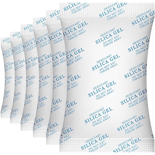 5 Gram(100Packs) Food Grade Silica Gel Packs Dessicant Packets for Moisture Control,Cobalt Chloride Free Moisture Absorbers
