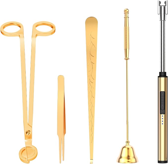 5 in 1 Candle Accessory Set,Candle Wick Trimmer Cutter,Candle Wick Dipper,Candle Wick Snuffer,Rechargeable Candle, product