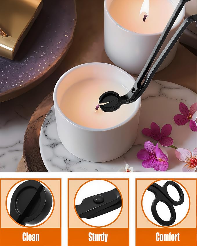 5 in1 Candle Accessory Set with Rechargeable Candle Lighter, Candle Wick Trimmer, Candle Wick Snuffer, Candle Wick Dipper