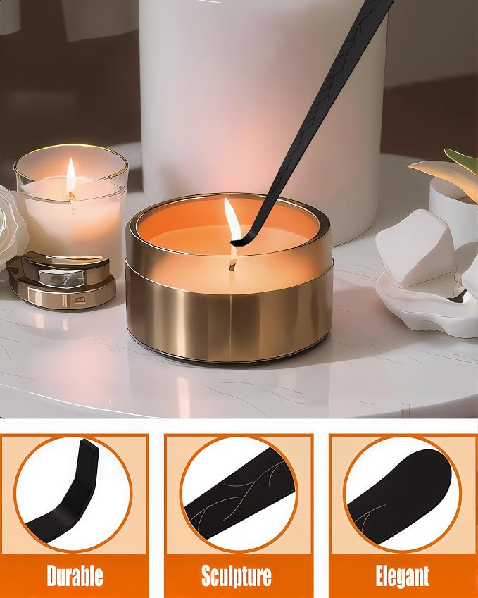 5 in1 Candle Accessory Set with Rechargeable Candle Lighter, Candle Wick Trimmer, Candle Wick Snuffer, Candle Wick Dipper
