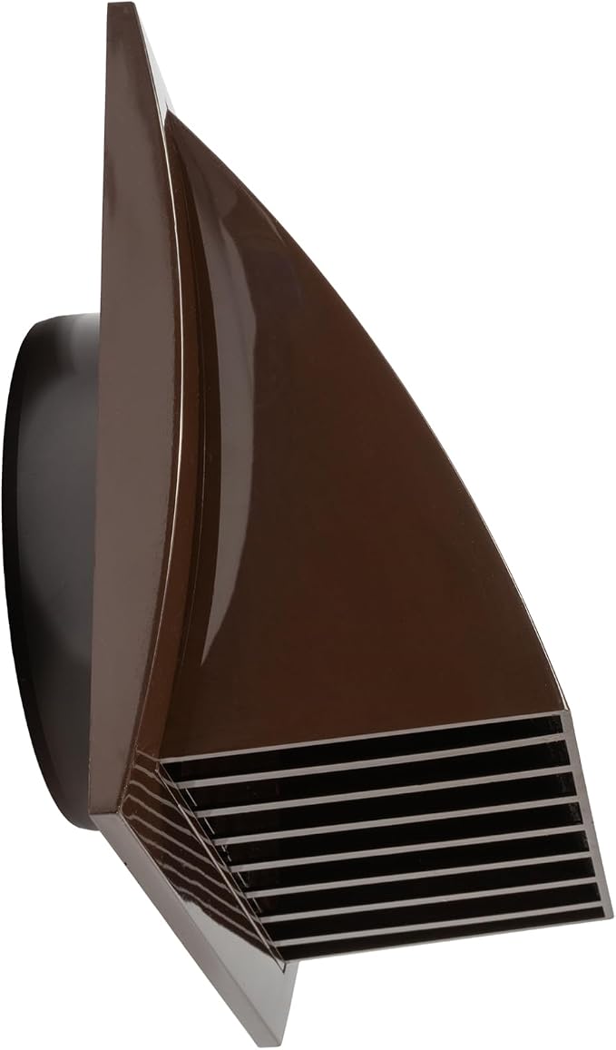 5 Inch Brown Dryer Vent Hood/Duct Cover for Walls or Ceiling/ABS Plastic Protection Hood With Rain Cover and