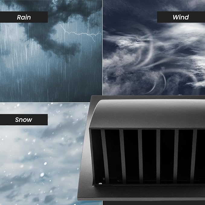 5 Inch Brown Dryer Vent Hood/Duct Cover for Walls or Ceiling/ABS Plastic Protection Hood With Rain Cover and, alternate view