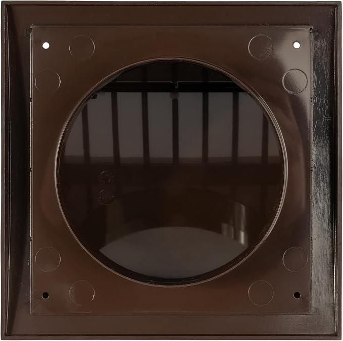 5 Inch Brown Dryer Vent Hood/Duct Cover for Walls or Ceiling/ABS Plastic Protection Hood With Rain Cover and, alternate view