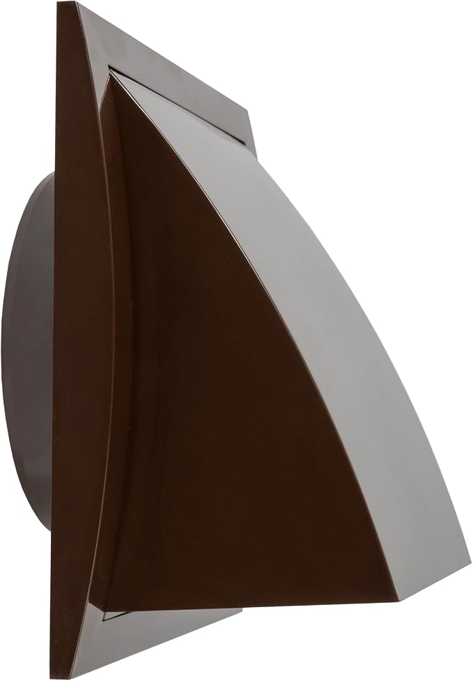 5 Inch Brown Dryer Vent Hood/Duct Cover for Walls or Ceiling/ABS Plastic Protection Hood With Rain Cover and, alternate view