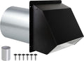 5 Inch Hooded Wall Vent with Screen and Damper,5"Exhaust Vent Dryer Vent Cover Outside,5" Vent Cover Exterior Wall Vent Cap
