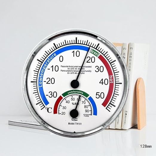 5" Indoor Outdoor Hygrometer/Thermometer, Humidity Gauge Indicator Temperature Humidity Monitor for Home, Office, Garden