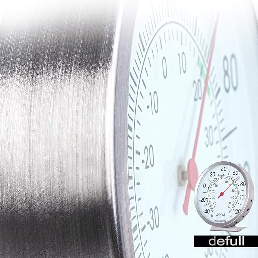 5" Large Dial Indoor Outdoor Thermometer - Battery-Free, Dual Scale -40°F to 120°F / -40°C to 50°C, alternate product view 6