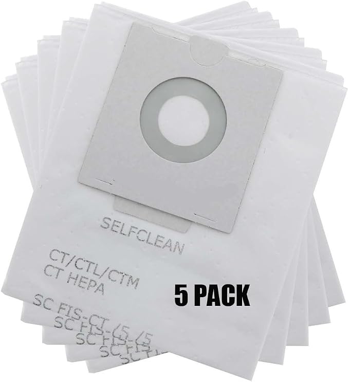 5-PACK 497540 Vacuum Bags for Disposable Dust Liners, CT 48 Dust Extractor, Replace Self Clean Filter Bags, Shop