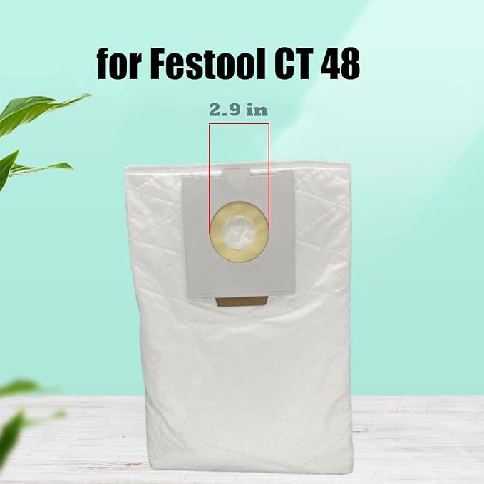 5-PACK 497540 Vacuum Bags for Disposable Dust Liners, CT 48 Dust Extractor, Replace Self Clean Filter Bags, Shop