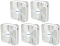 5 Pack Floor Box Fan, 3 Speed Powerful & Quiet Cooling, Classic, 20" 5 Pack White, product image