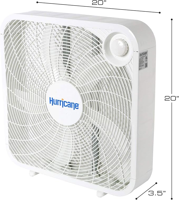 5 Pack Floor Box Fan, 3 Speed Powerful & Quiet Cooling, Classic, 20" 5 Pack White, alternate product view 4
