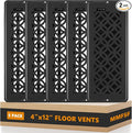 5 Pack Floor Vent Covers, Floor Register 4x12,Adjustable Decorative Vent Covers for Home Floor, Ceiling or Sidewall Vent with
