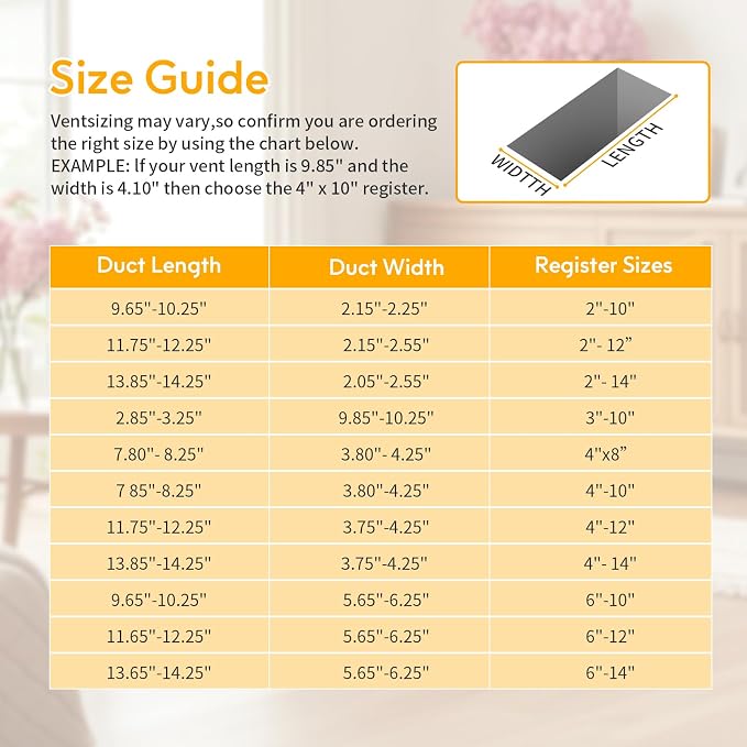 5 Pack Floor Vent Covers, Floor Register 4x12,Adjustable Decorative Vent Covers for Home Floor, Ceiling or Sidewall Vent with